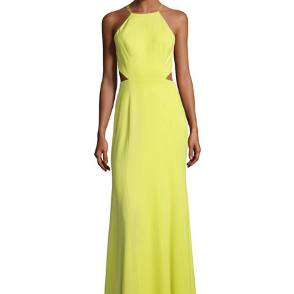 Marchesa Notte Sleeveless Strappy Crepe Gown